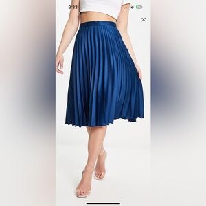 ASOS plaid satin midi skirt